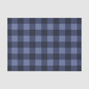 Blue Tartan Plaid Pattern Print Tissue Paper