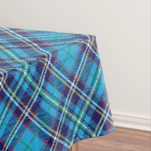 Blue Tartan Plaid Tablecloth