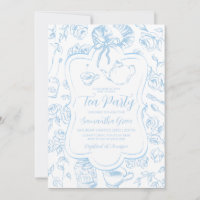 Blue Tea Party Baby Shower