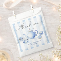 Blue Tea Party Baby Shower Thank you