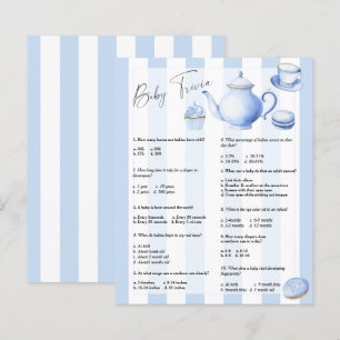 Blue tea party - Baby Trivia Baby Shower Game