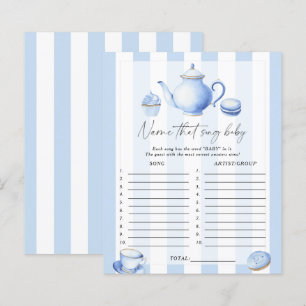 blue Tea party - Name that song baby shower game