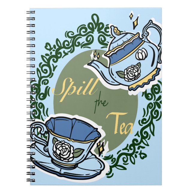 Blue tea pot notebook  (Front)