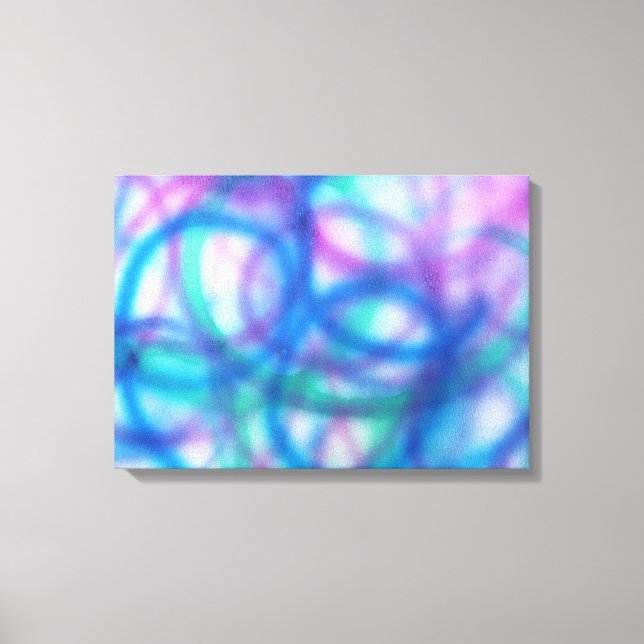 Blue, Teal and Purple Pattern. Canvas Print (Front)