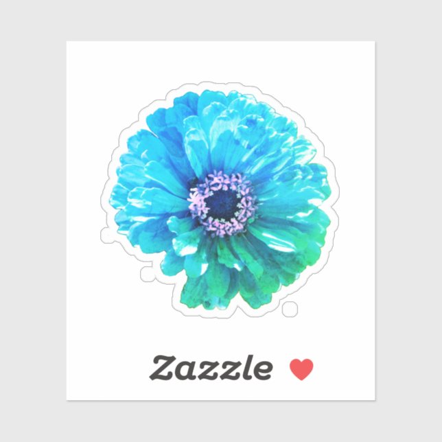 Blue Teal Daisy flower floral retro blue floral (Sheet)
