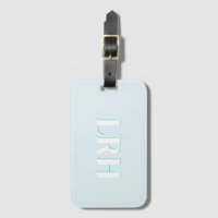Blue Teal Double Layer Simple Initial Monogram