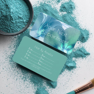 Blue & Teal Floral Appointment Card