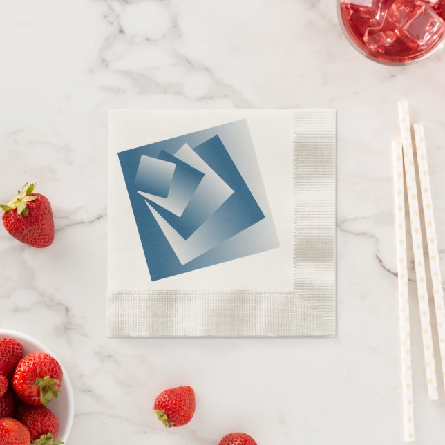 Blue Teal geometry Napkin (Insitu)
