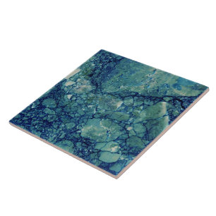 Blue Teal Green Marble Texture Tile