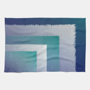 blue teal grey ex pastel kitchen towel