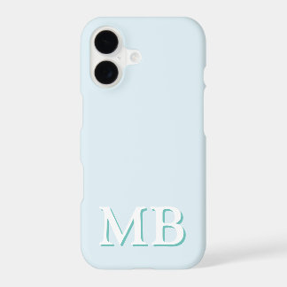 Blue & Teal | Minimal Modern Initial Monogram