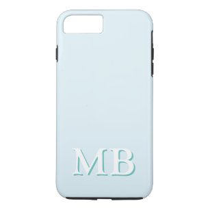 Blue & Teal   Minimal Modern Initial Monogram Case-Mate iPhone Case