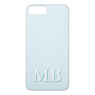 Blue & Teal   Minimal Modern Initial Monogram Case-Mate iPhone Case