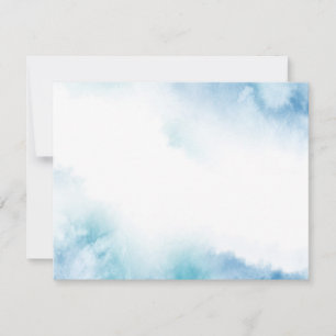 Blue Teal Watercolor Abstract Frame Card