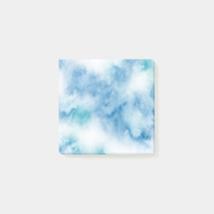 Blue Teal Watercolor Abstract Post-it Notes