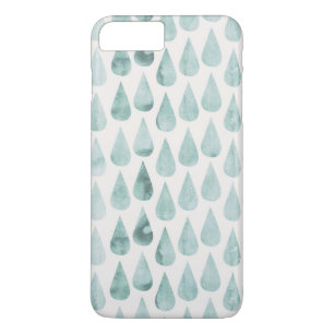Blue/Teal Watercolor Large Raindrop Pattern Case-Mate iPhone Case