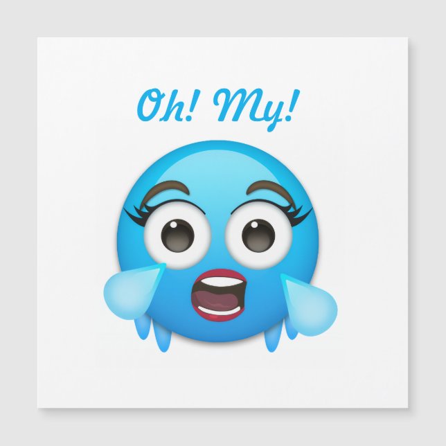 Blue Tears of Joy: The Overwhelmed Emoji (Front)