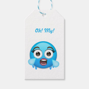 Blue Tears of Joy: The Overwhelmed Emoji Gift Tags