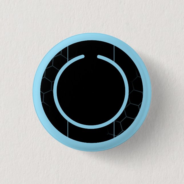 Blue Techno Button (Front)