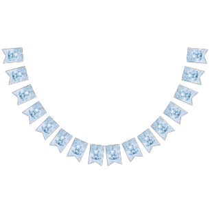 Blue Teddy Bear Bunting Flag