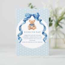 Blue Teddy Bear Diaper Raffle Ticket