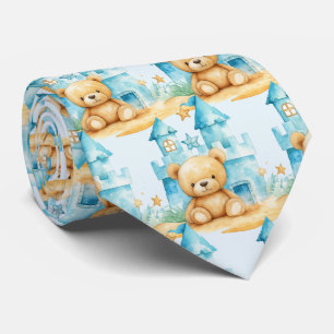 Blue Teddy Bear Neck Tie