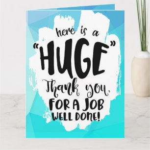 Blue Tempest Good Job Giant Thank You Card