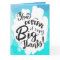 Blue Tempest Typography Giant Thank You Card