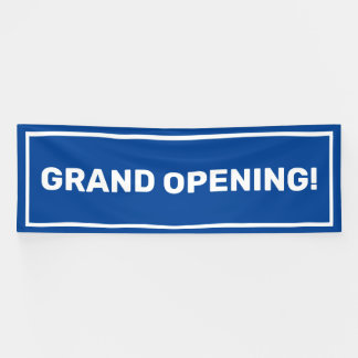 Blue template grand opening business banner