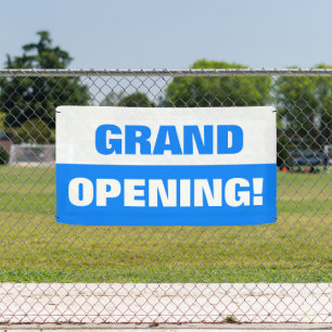 Blue template grand opening business banner