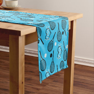 Blue Tennis Party, customizable Short Table Runner
