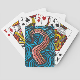 Blue tentacle playing cards