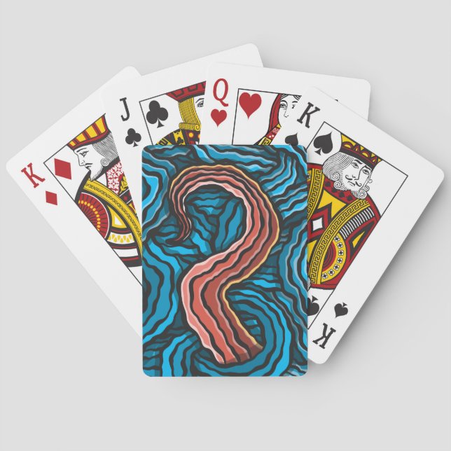 Blue Tentacle Playing Cards (Back)
