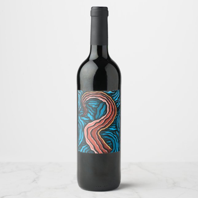 Blue Tentacle Wine Label (Front)