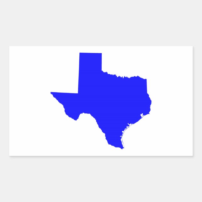 Blue Texas Shape Sticker (Front)