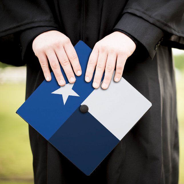 Blue Texas State Flag Graduation Cap Topper (Creator Uploaded)