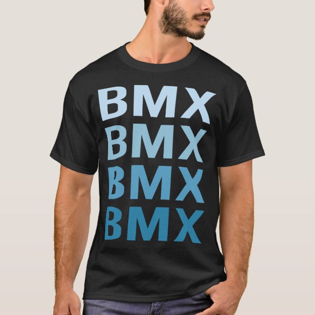 Blue Text BMX T-Shirt (Front)