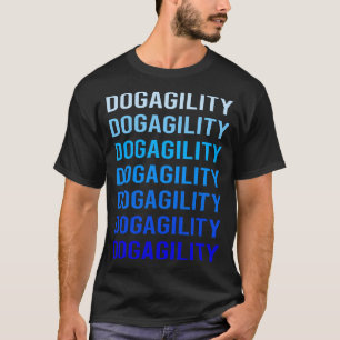 Blue Text Dog Agility Training T-Shirt