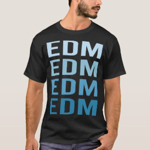 Blue Text EDM T-Shirt