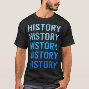 Blue Text History T-Shirt