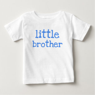 Blue Text  Little Brother Baby T-Shirt