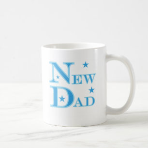 Blue Text New Dad T-shirts and gifts Coffee Mug