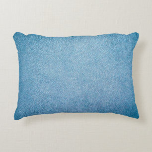 Blue textile accent pillow