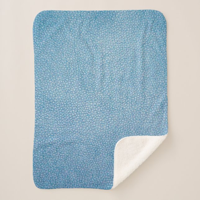 Blue textile sherpa blanket (Front)