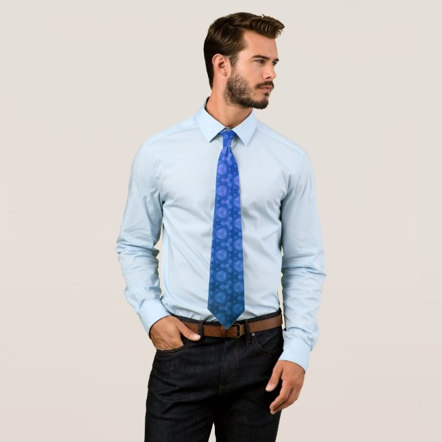 Blue texture tie (In Situ)