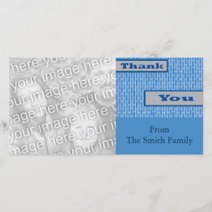 blue Thank You Card