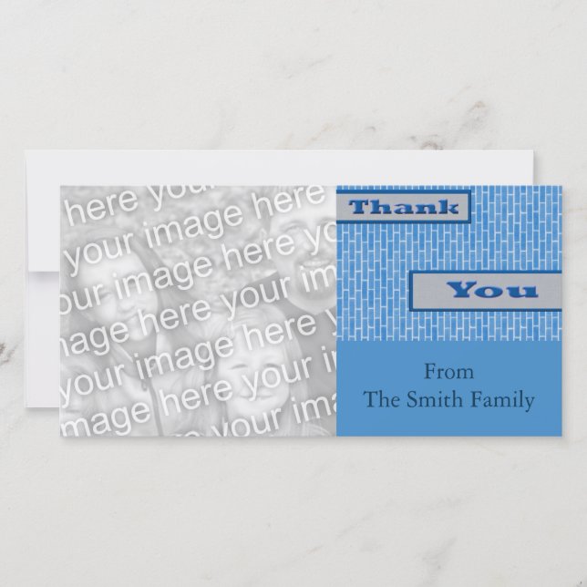 blue Thank You Card (Front)