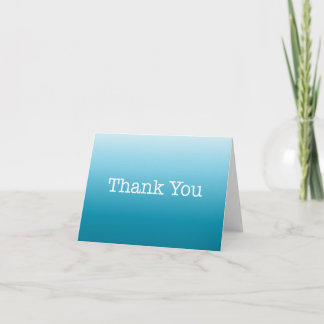 Blue Thank You Note American Typewriter Card