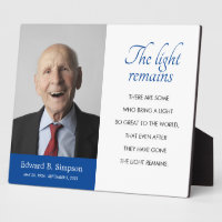 Blue The Light Remains Funeral Memorial Poem Photo