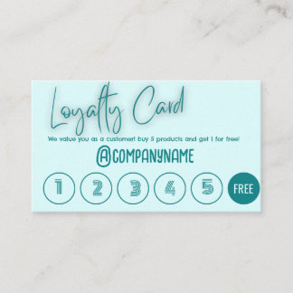 Blue Themed Loyalty Cards for Businesses